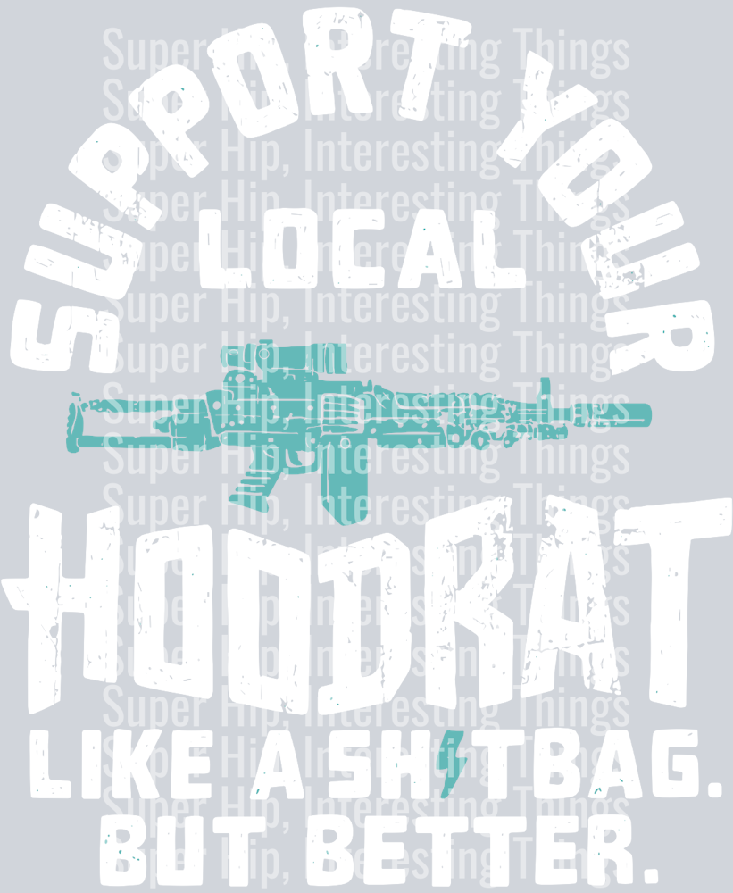 Hoodrat White and Teal