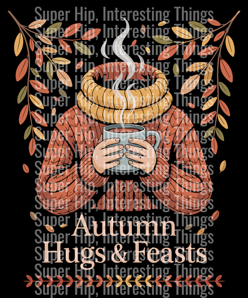 Autumn Hugs & Feasts Fall T-shirt Design