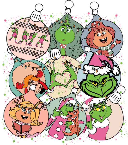 Grinch, Whoville Ornaments  w/ Pocket Image