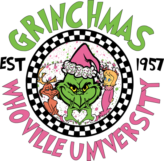 Retro Pink  Whoville University Grinch w/ Pocket Image