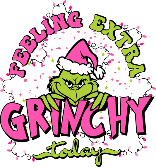 Feeling Extra Grinchy Today Pink w/ Pocket Image