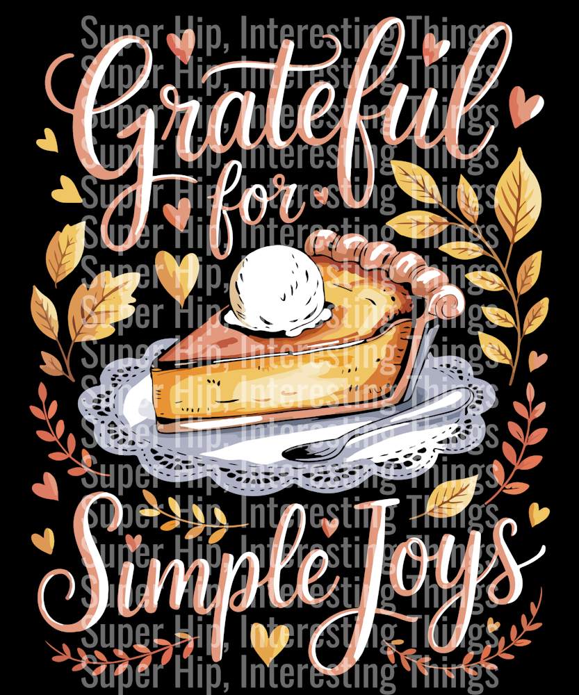 Grateful for Simple Joys Turkey Day Tee