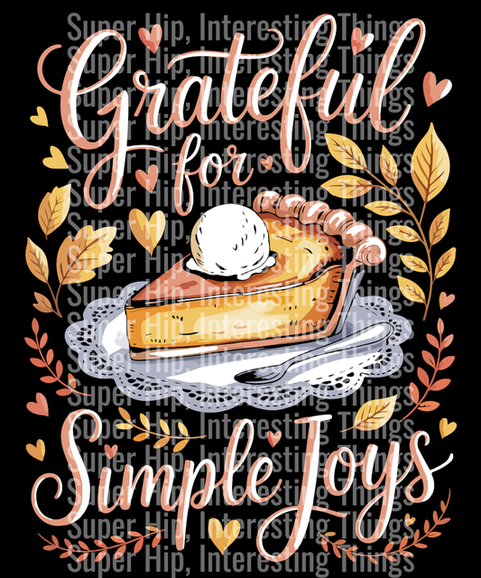 Grateful for Simple Joys Turkey Day Tee