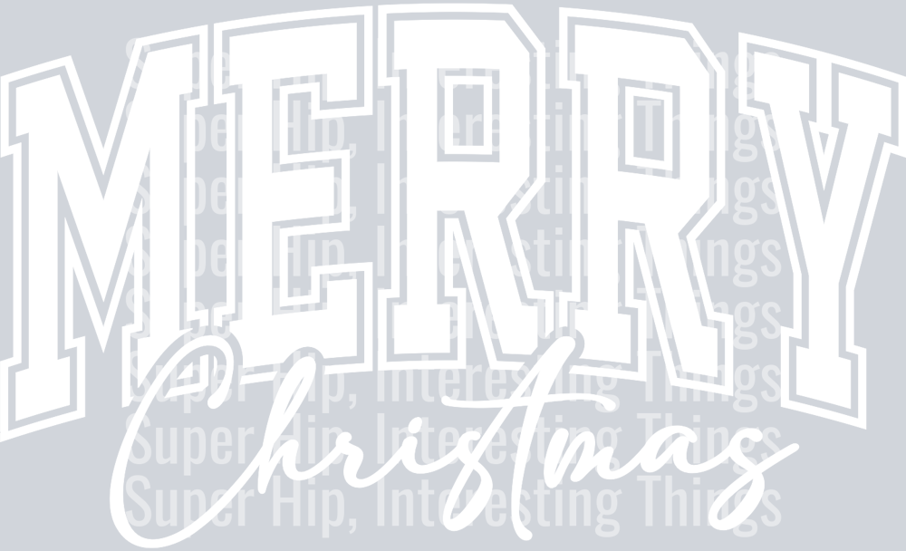 Merry Christmas Sporty White