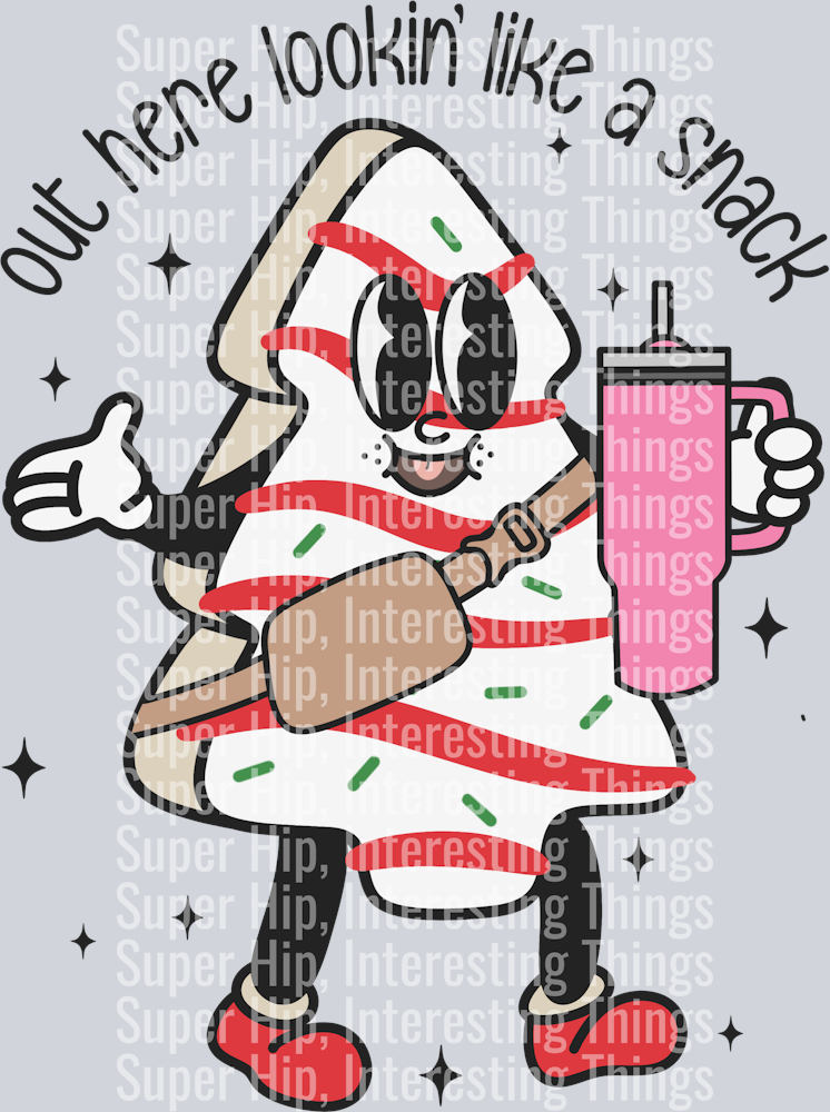 Out here lookin like a snack Christmas tree cake