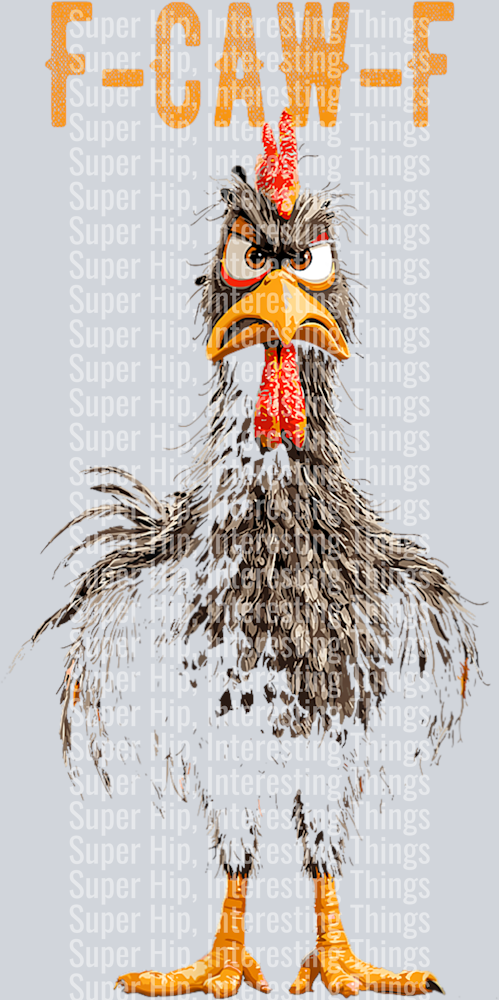 FCAWF Black Chicken, Chicken Lover, Funny F-Caw-F Chicken T-Shirt