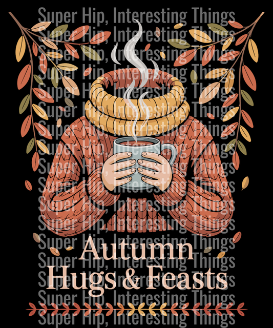 Autumn Hugs & Feasts Fall T-shirt Design
